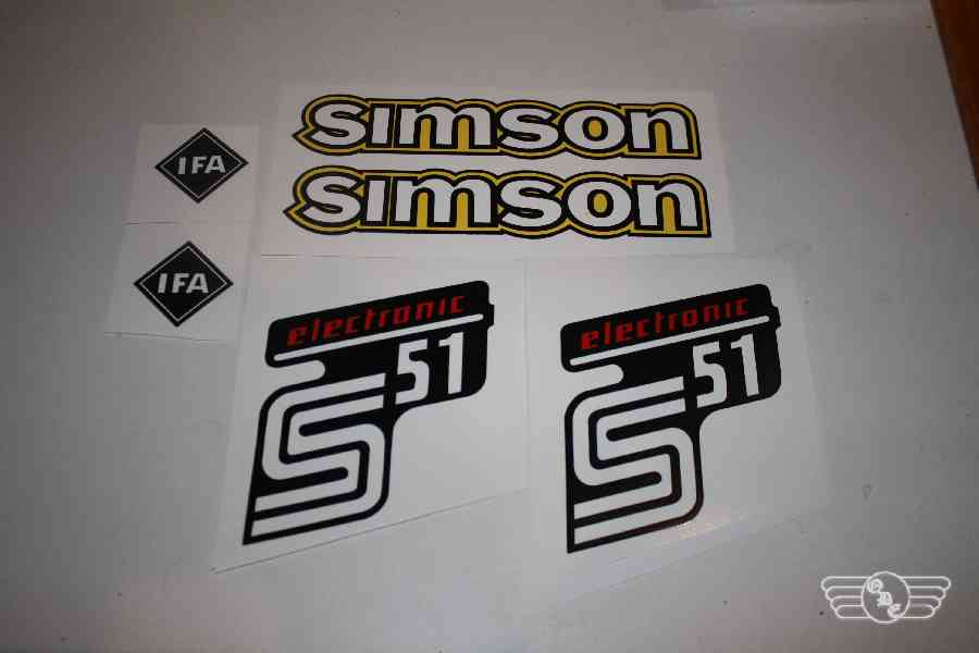 Abziehbilderset S51 electronic gelb